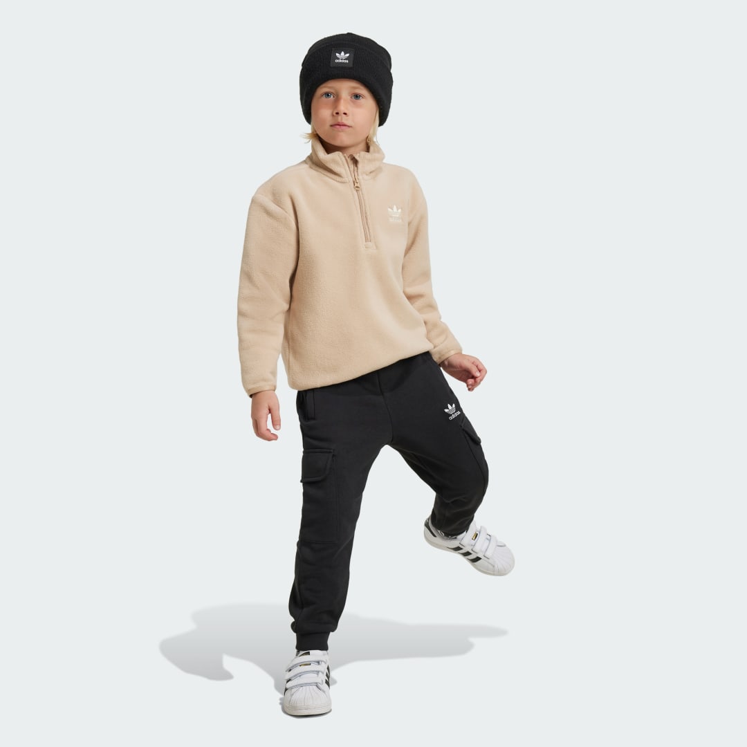 Adidas Polar Fleece Sweatshirt met Halflange Rits Kids