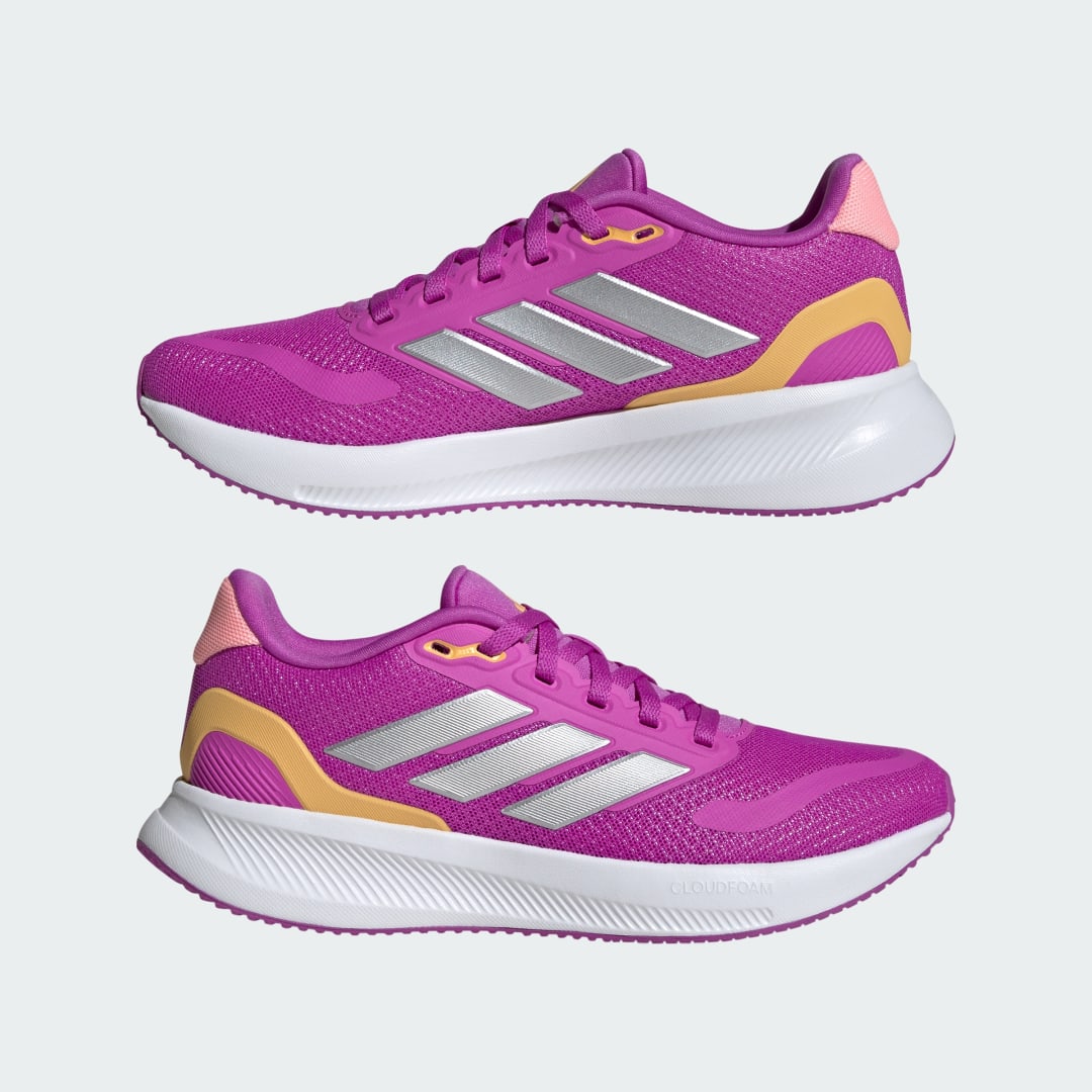 

adidas Tenis Runfalcon 5 Kids Niño, Morado burst/plata gris/semi spark