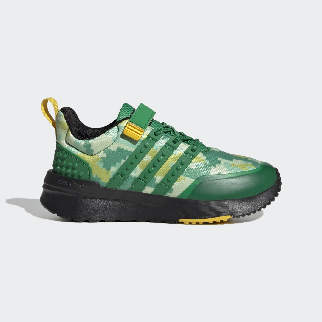Adidas Racer TR21 kindersneaker zwart, groen, geel en paars