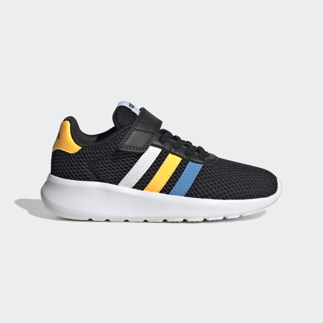 Adidas Lite Racer kindersneaker zwart, goud en wit
