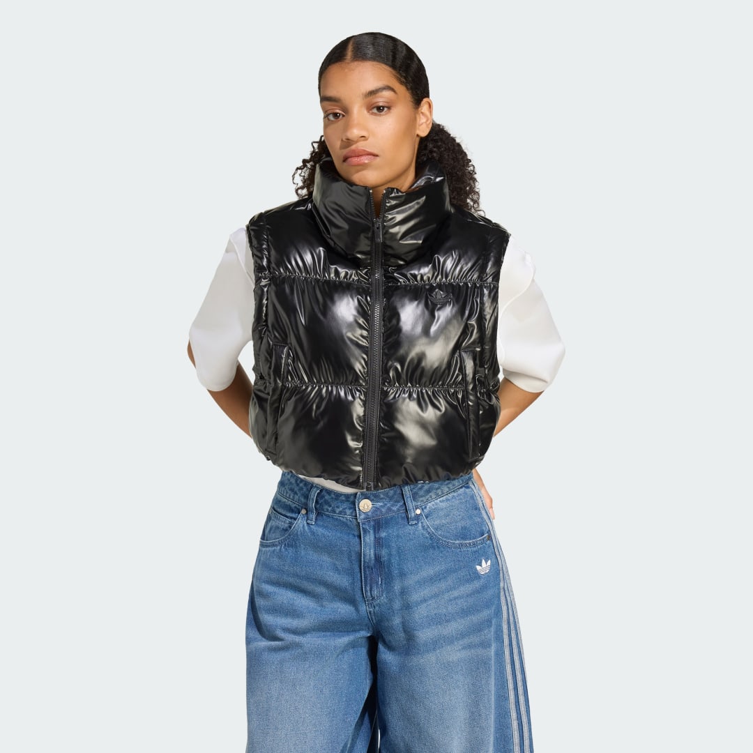 Adidas Essentials Glossy 2-In-1 Cropped Pufferjack
