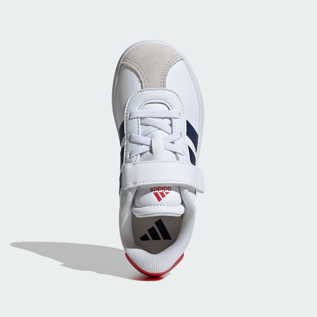 

adidas Tenis VL Court 3.0 Skateboarding Niños, Blanco/dark azul/better scarlet