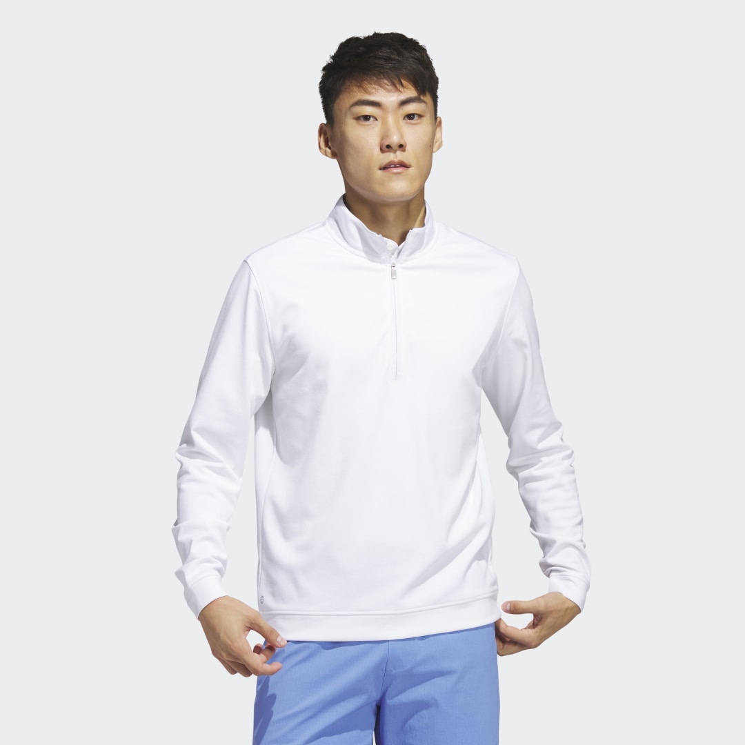 adidas Elevated Golf Sweatshirt White 2XL Mens