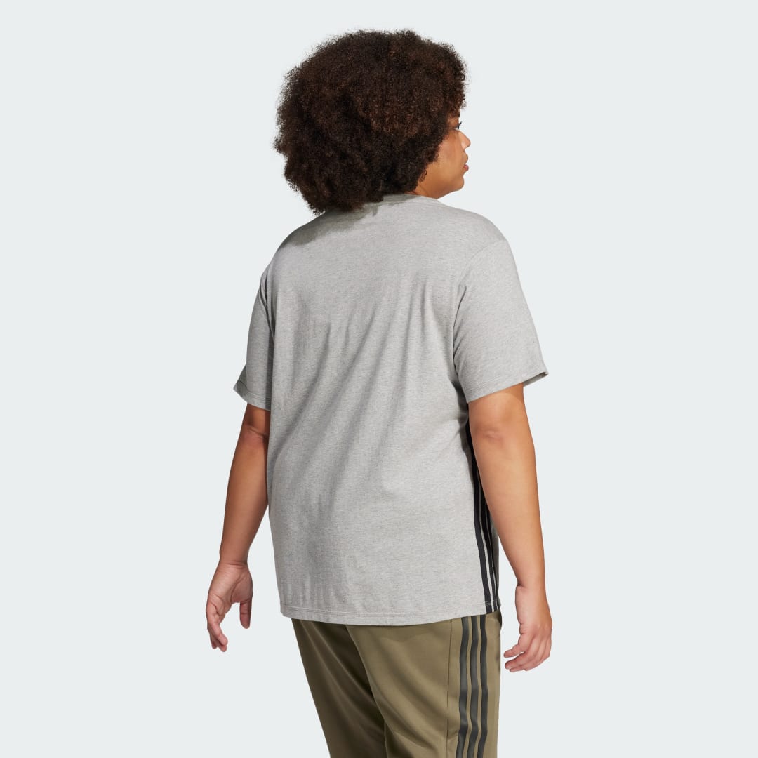 Thumbnail - Essentials 3-Streifen Cotton T-Shirt – Große Größen