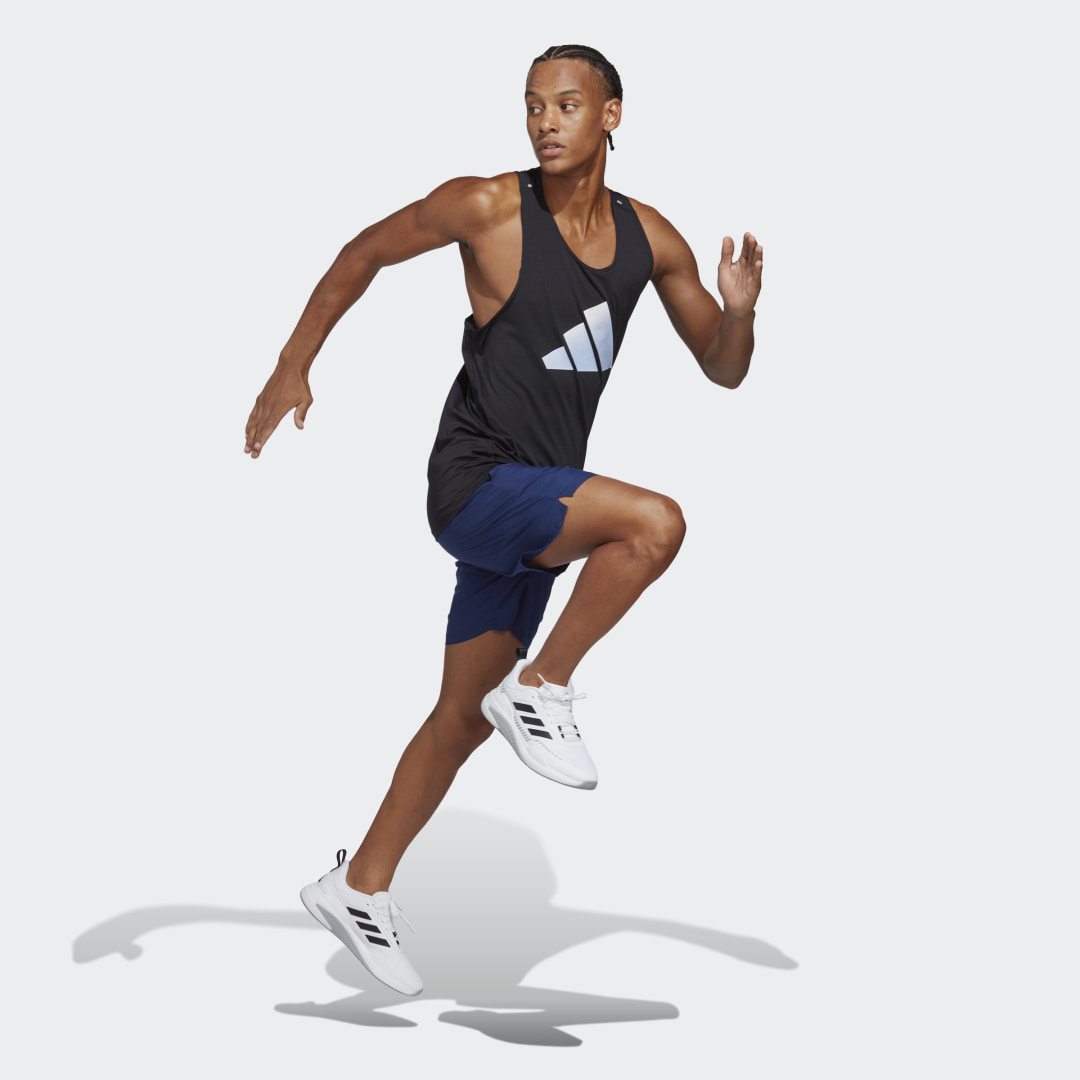Adidas Run Icons 3 Bar Logo Singlet