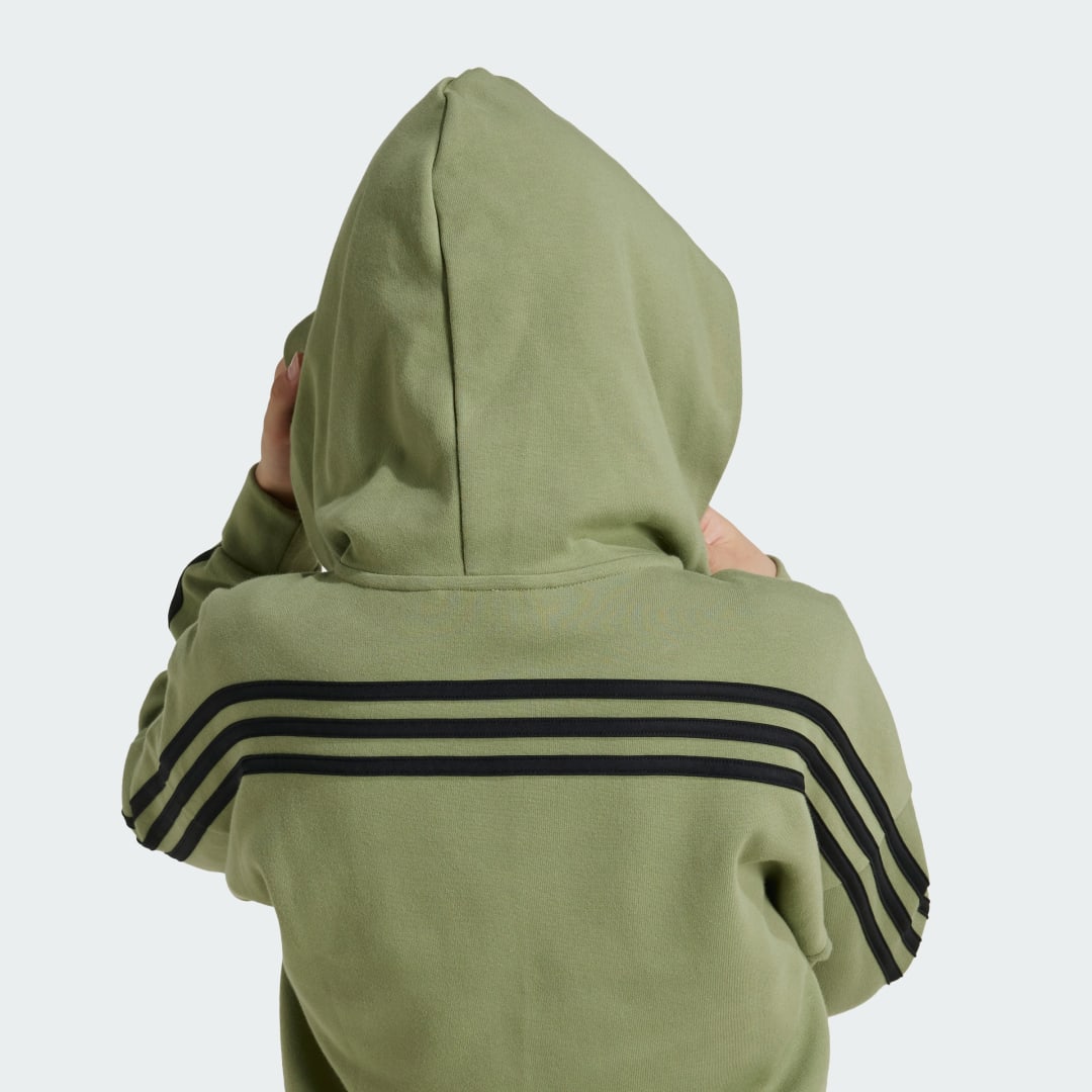 Adidas Future Icons 3-Stripes Ritsjack met Capuchon