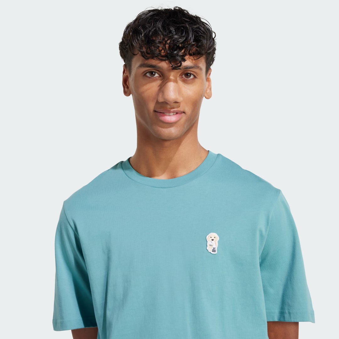 Adidas T-shirt graphic patch hond sok