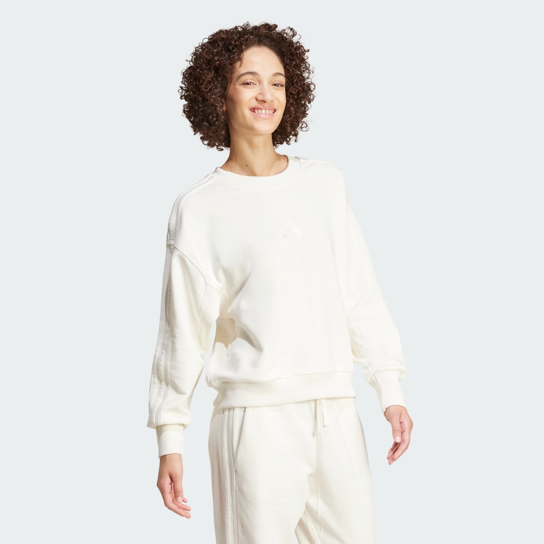 Adidas ALL SZN French Terry 3-Stripes Loose Sweatshirt