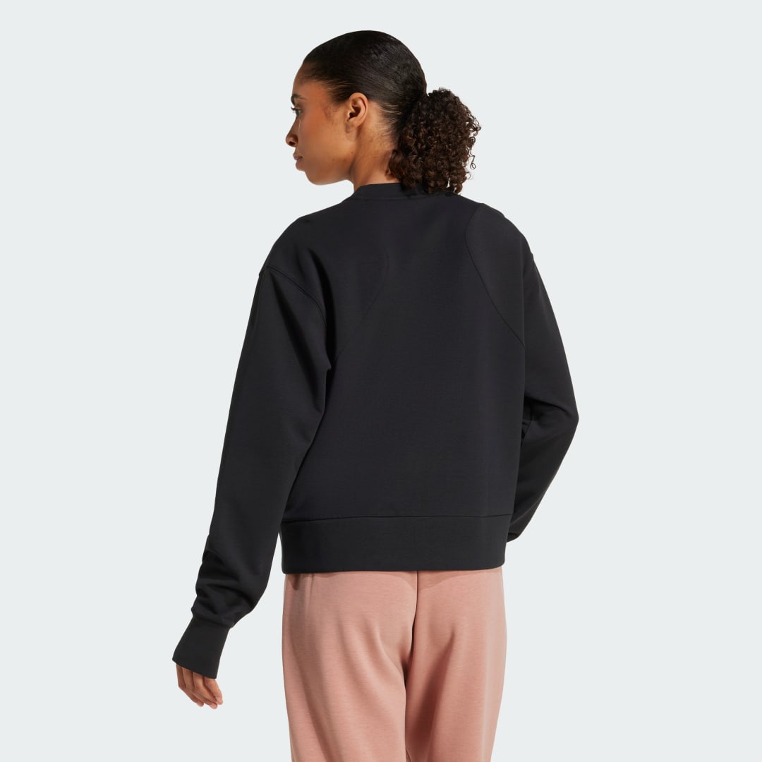 Thumbnail - Für das Training entworfenes Warm-Up Sweatshirt mit Rundhalsausschnitt