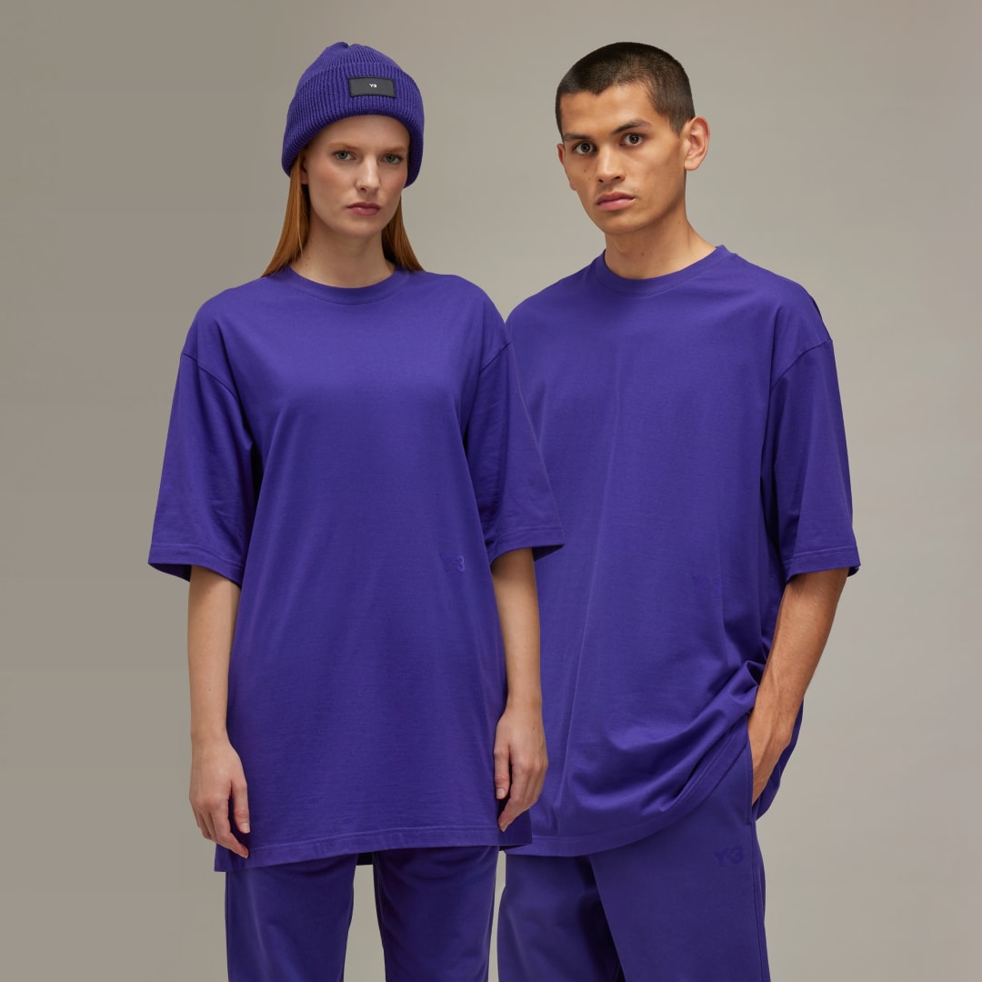 Y-3 T-shirt met logo Purple Unisex