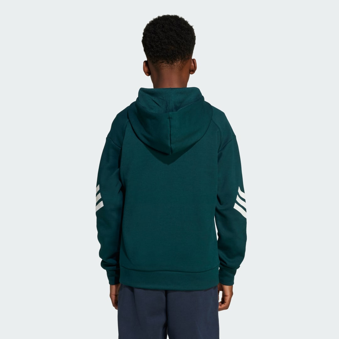 Sweatshirt à capuche full zip enfant adidas Future Icons 3 Stripes - vue 10