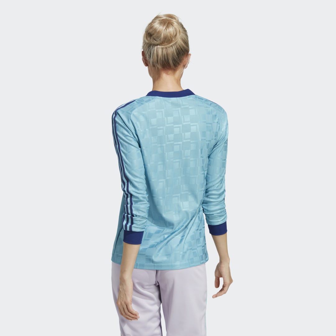 

adidas Camiseta Tiro Manga Larga Mujer, Azul