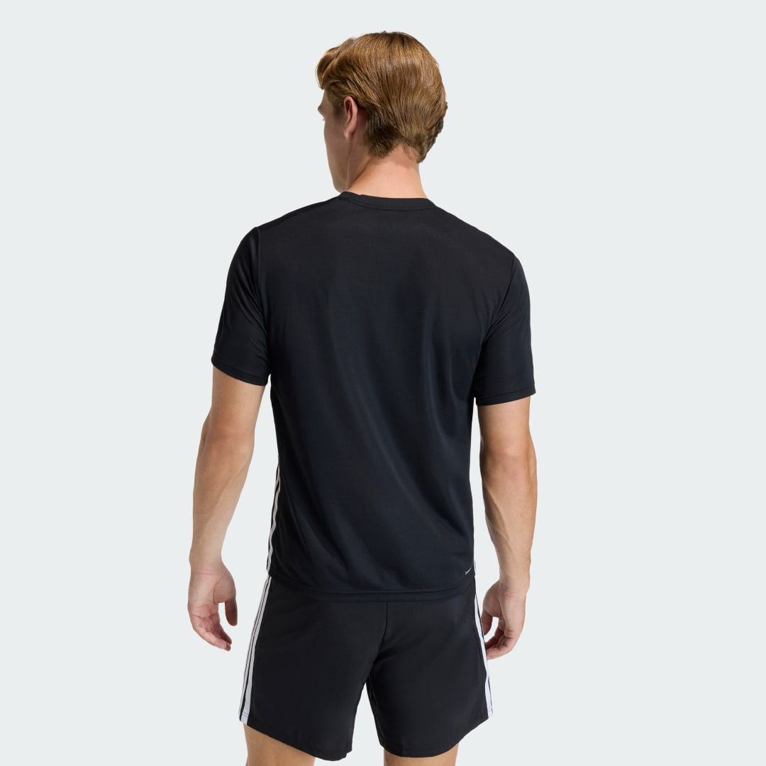 T SHIRT WORKOUT ESSENTIALS BASE 3 STRIPES - vue 2