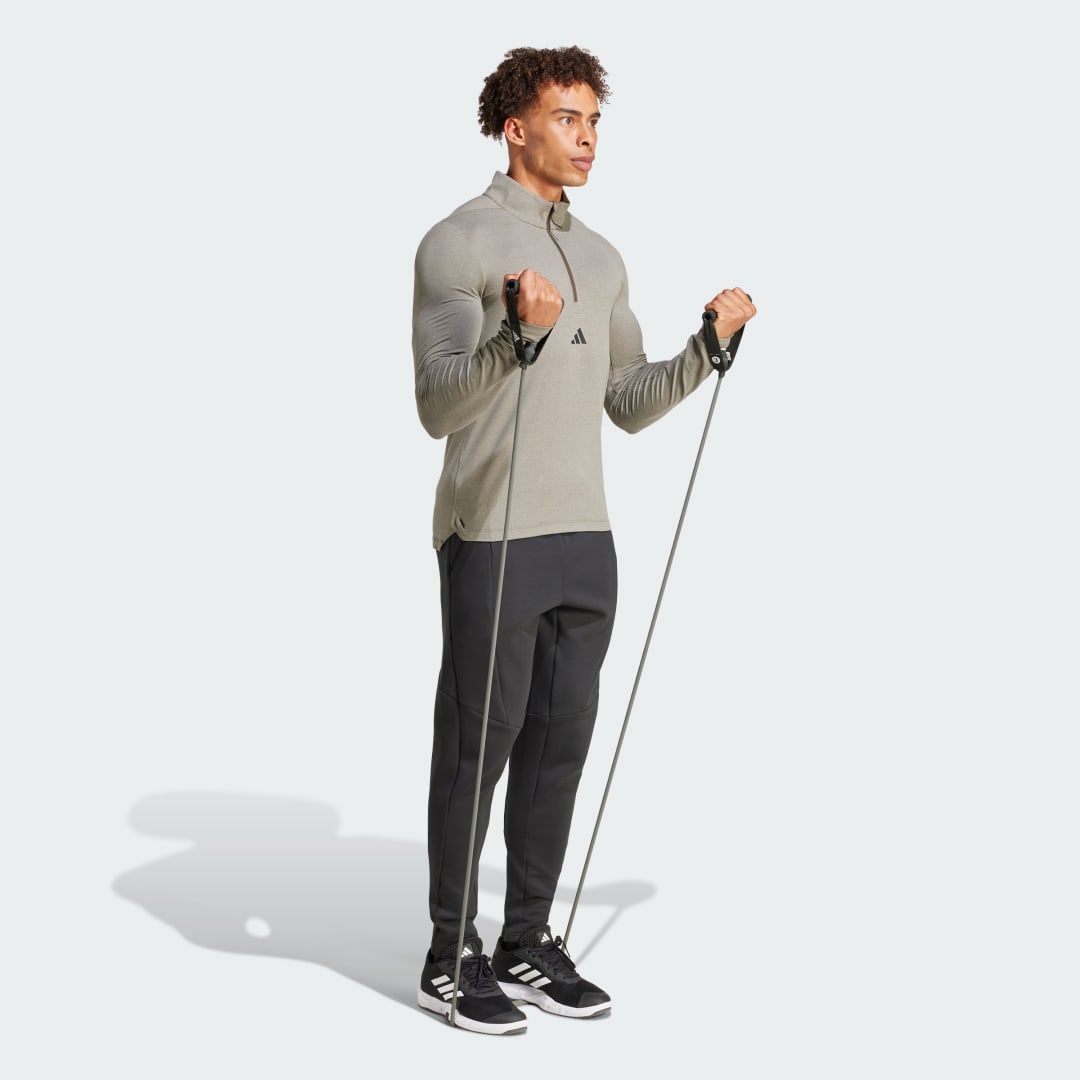 Adidas Workout Longsleeve met Halflange Rits