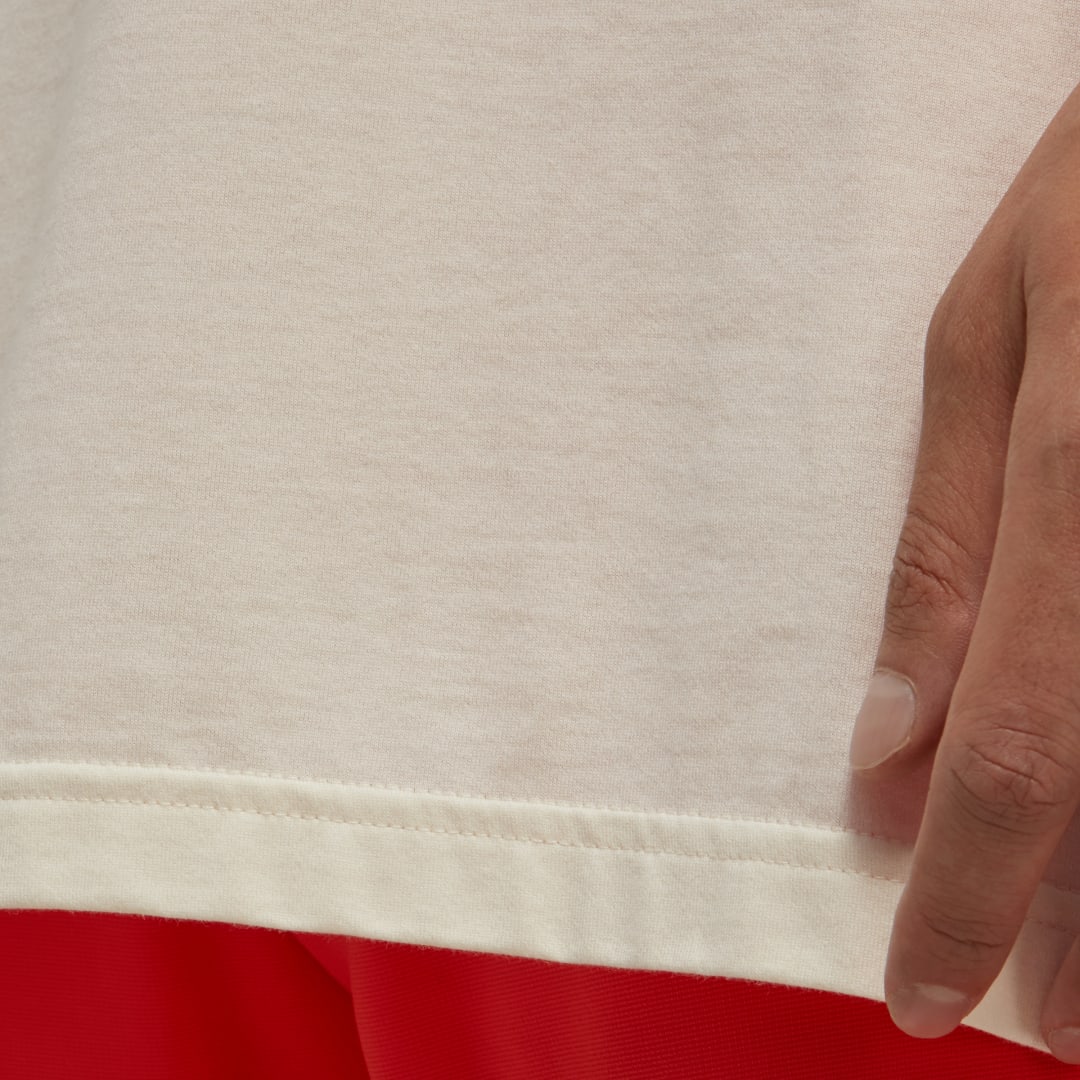 

adidas Boxy TEE Unisex, Crema blanco