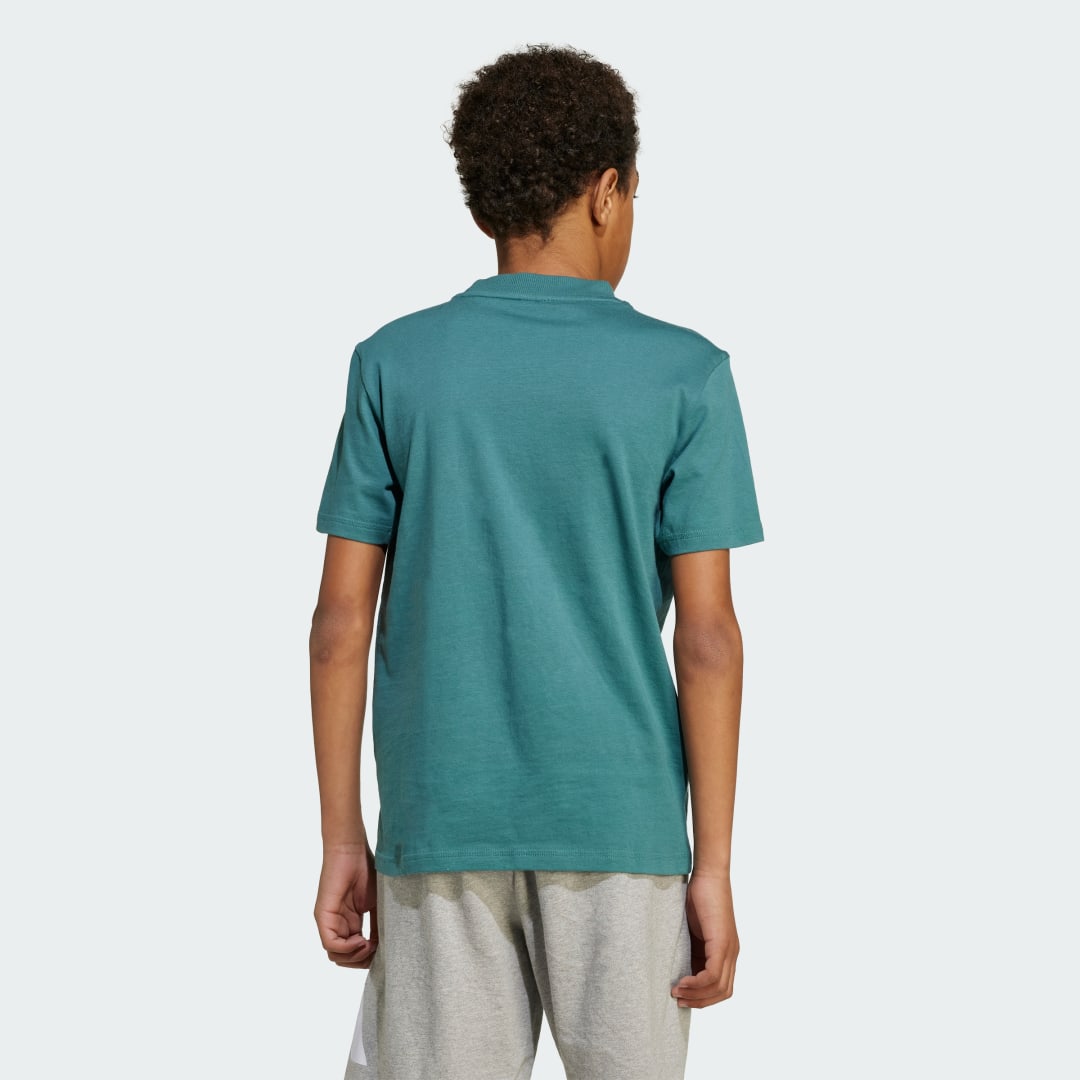 Adidas Boys Slogan T-shirt van Enkele Jersey Kids