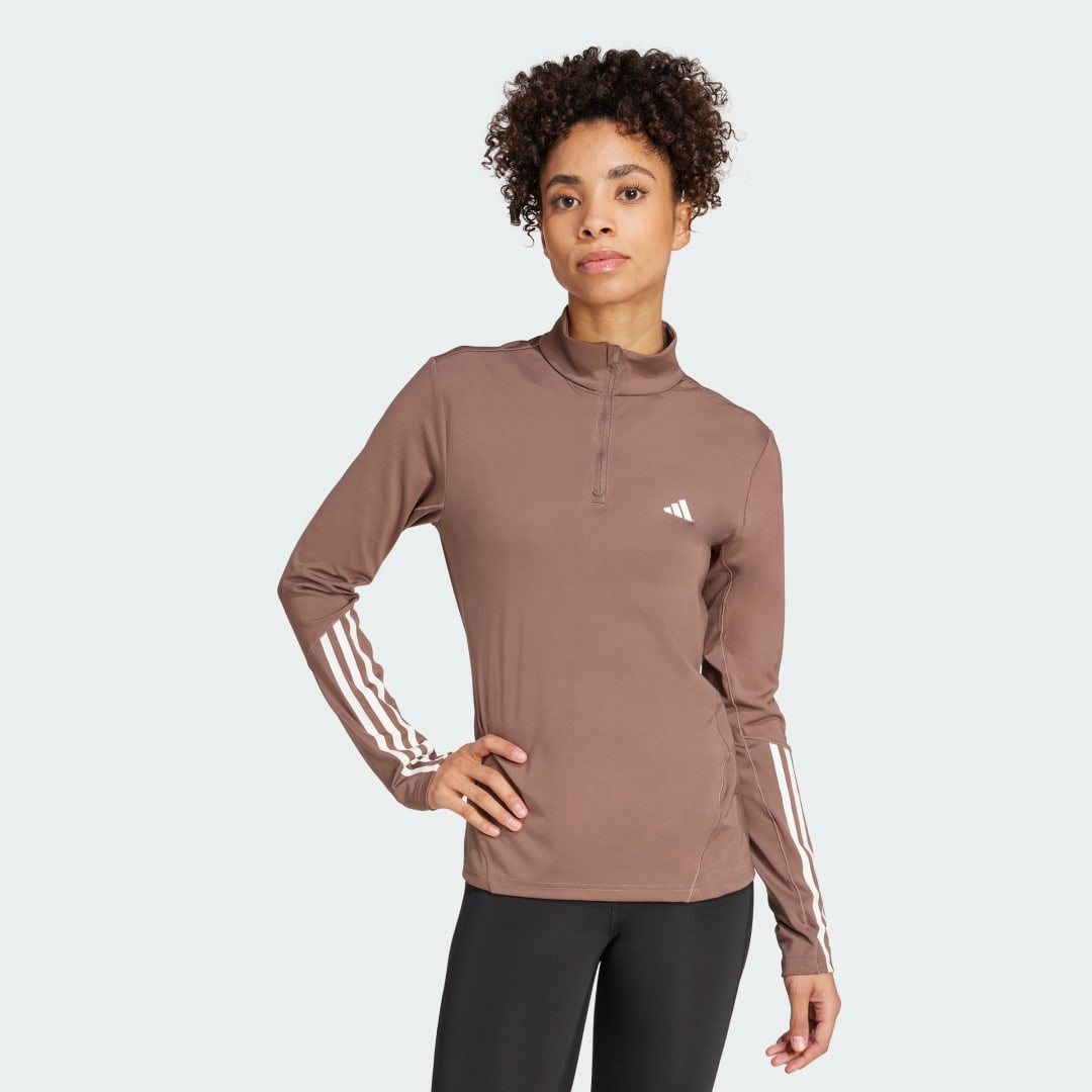 Adidas Hyperglam Training Sportshirt met Korte Rits