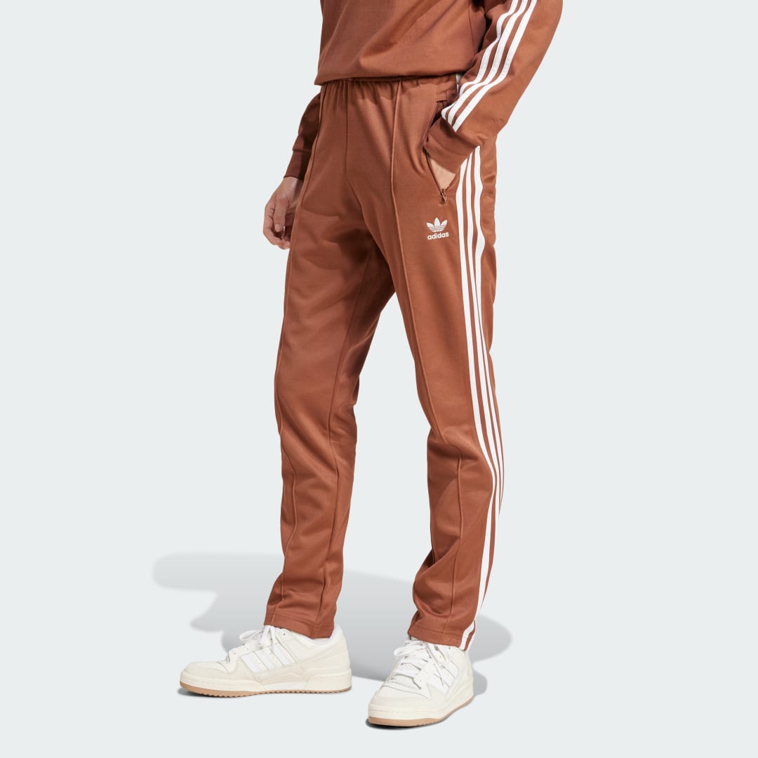 Adidas Originals adicolor Classics Beckenbauer Trackpants Trainingsbroeken in bruin formaten: XL