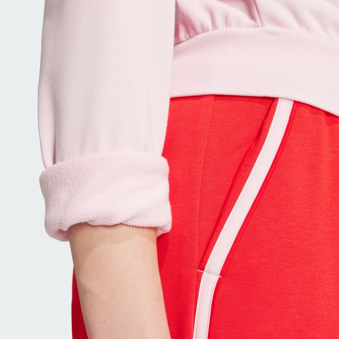 Adidas Essentials Color Pop French Terry Crop Trainingsjack met Korte Rits