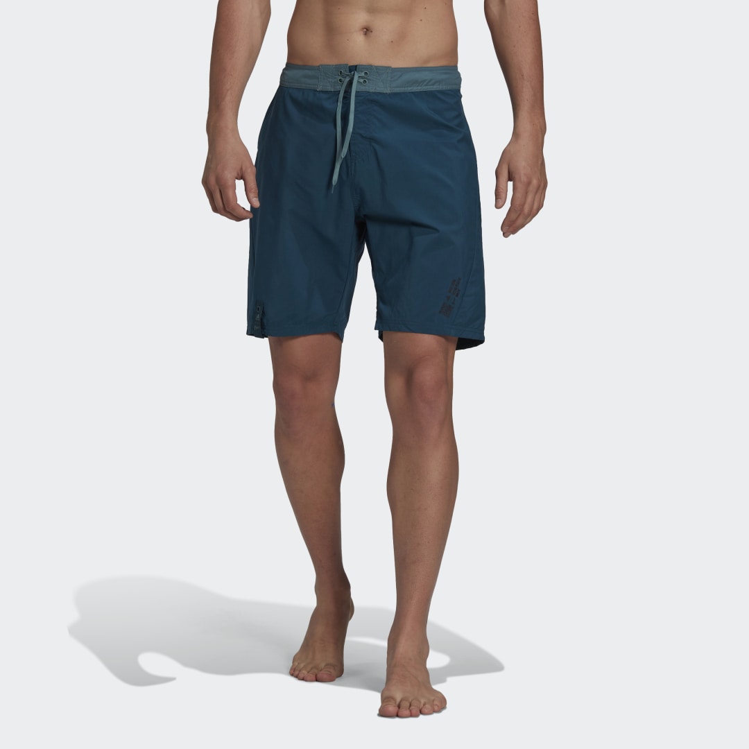 

adidas Shorts de Natación Parley Hombre, Utility verde/impact naranja