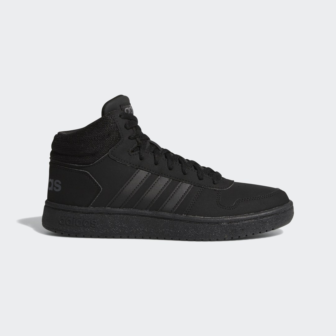 adidas Hoops 2.0 Mid Shoes Core Black Mens