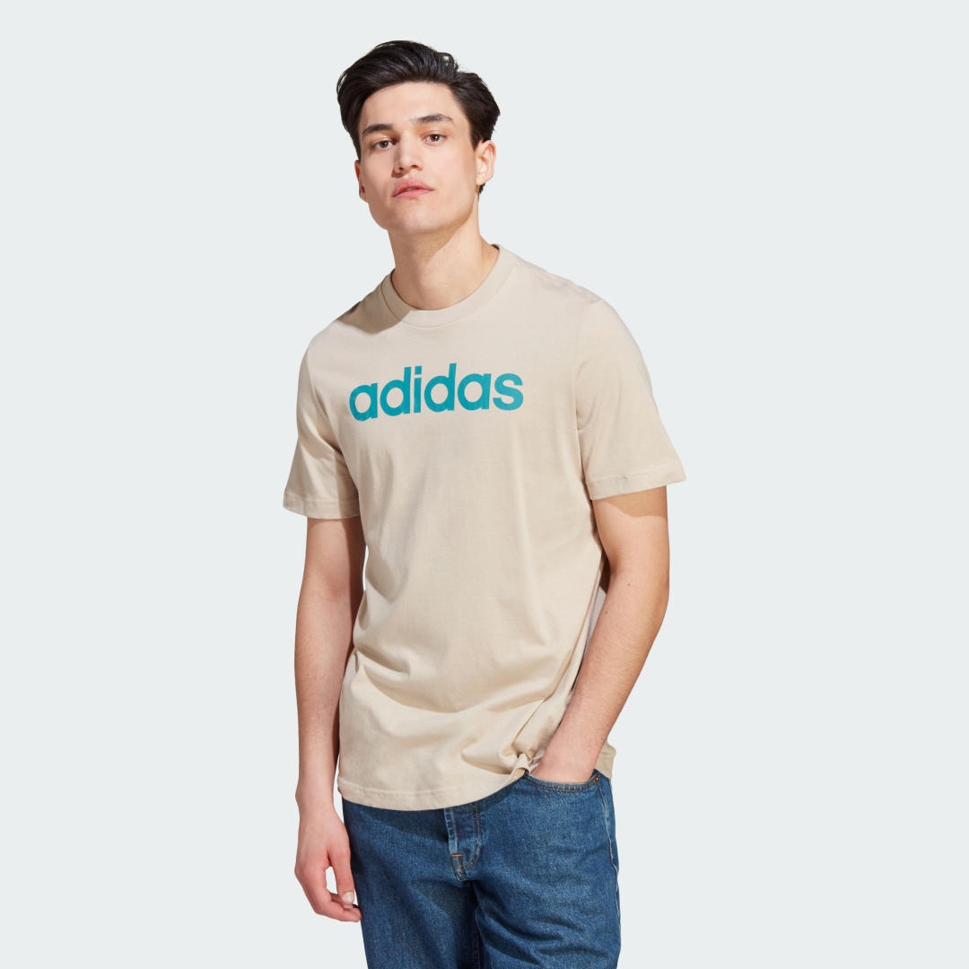Adidas Essentials Single Jersey Linear Geborduurd Logo T-shirt