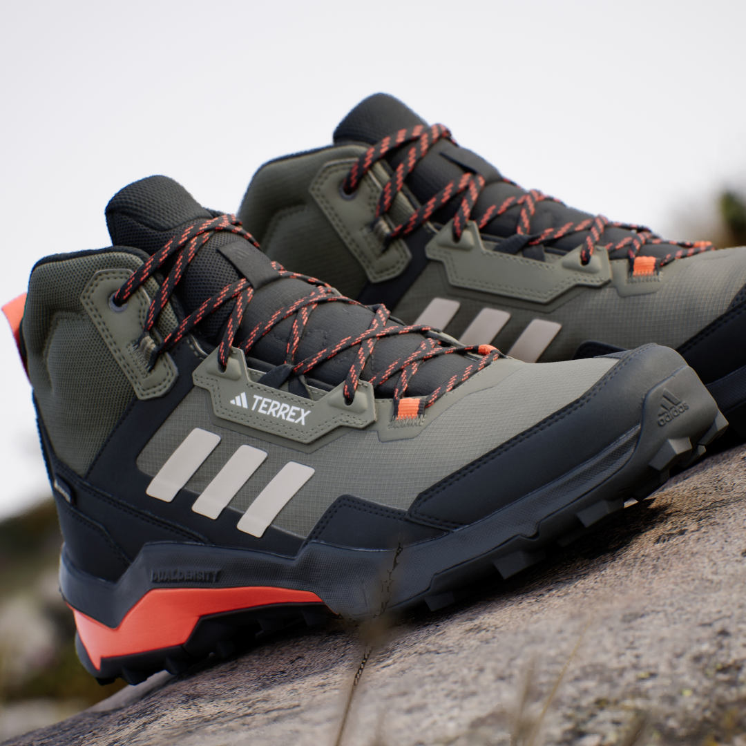 

adidas Tenis de Senderismo Terrex AX4 Mid Gore-tex Hombre, Olive strata/wonder beige/negro