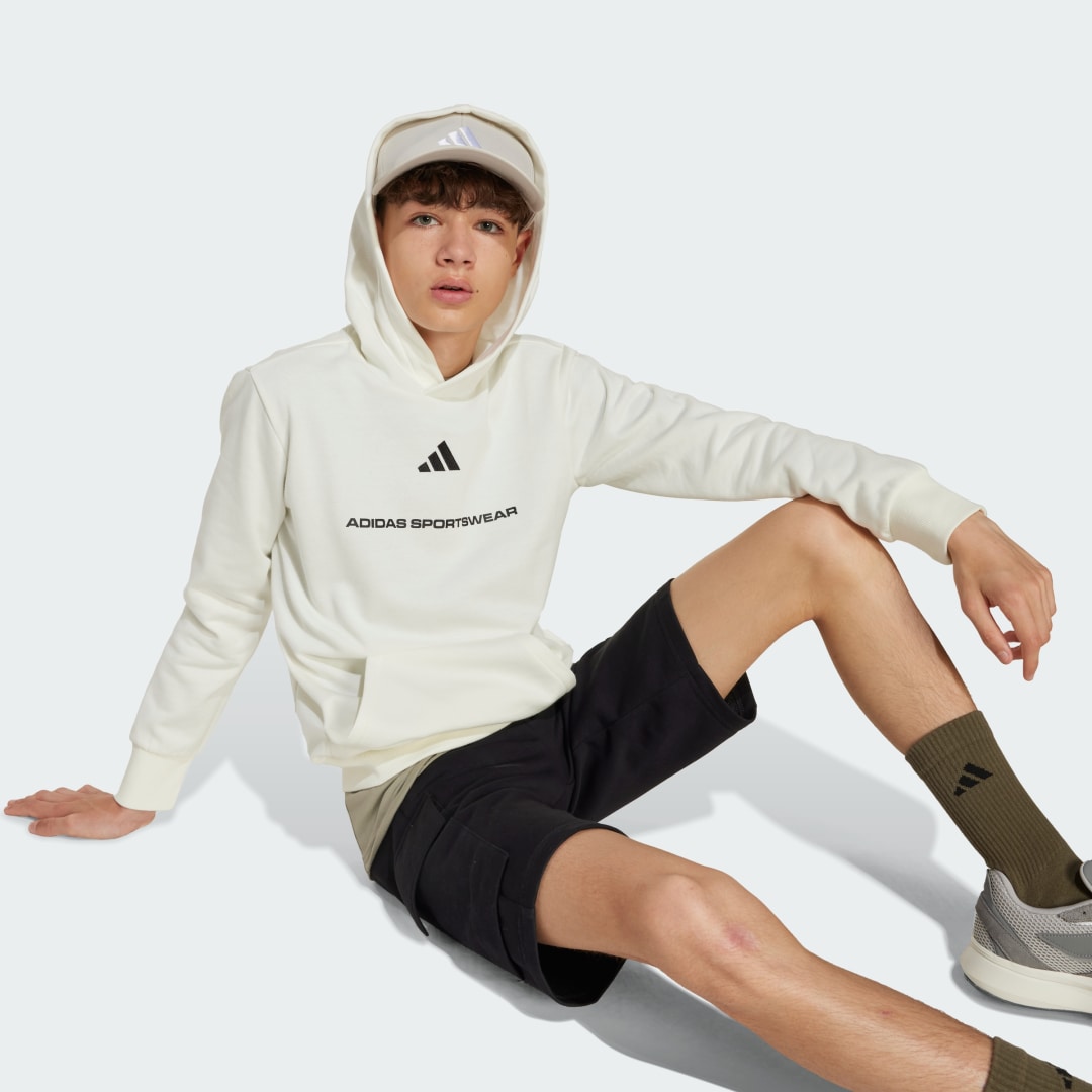 Adidas Boys Slogan Fleece Hoodie Kids