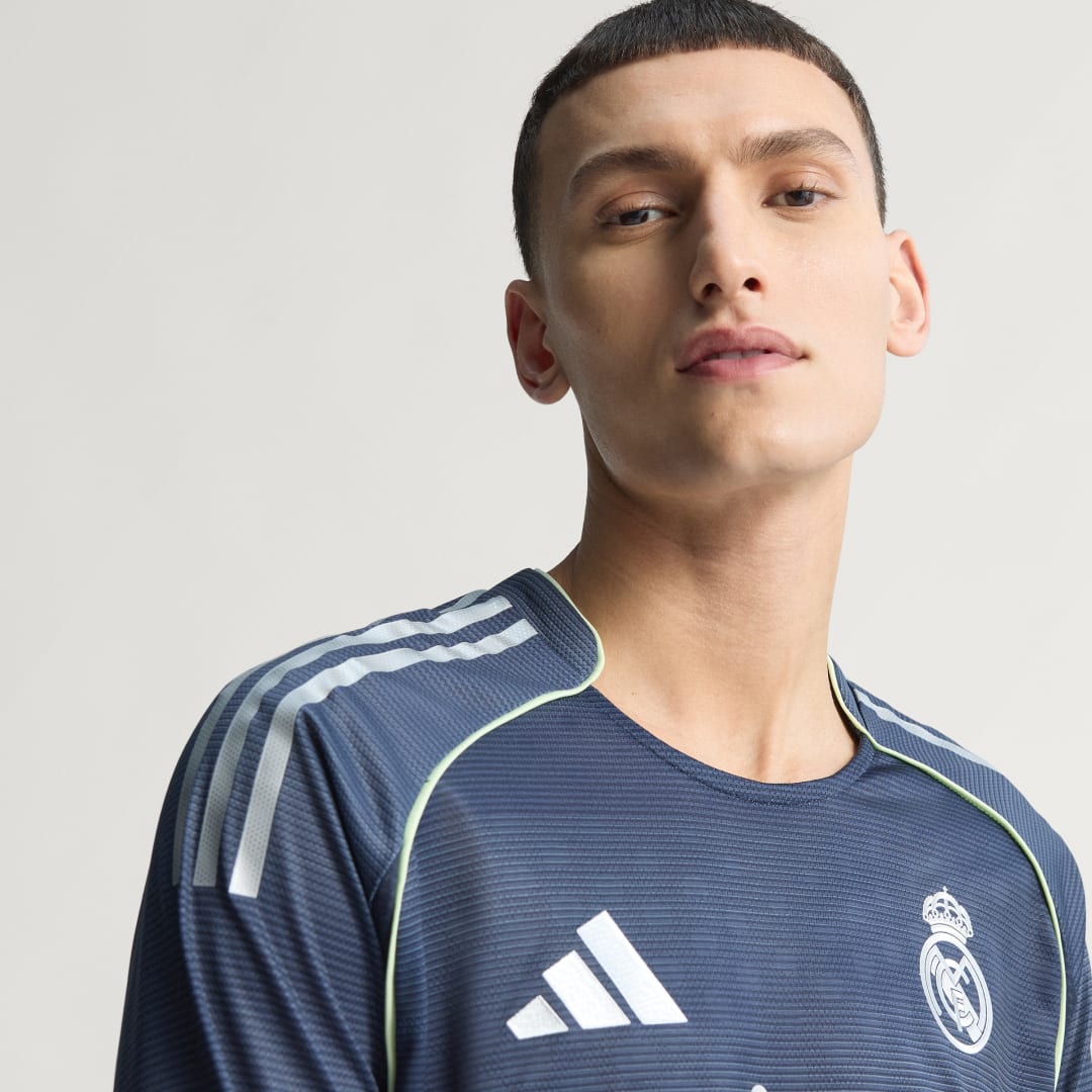 Adidas Real Madrid 25 26 Authentiek Uitshirt met Lange Mouwen