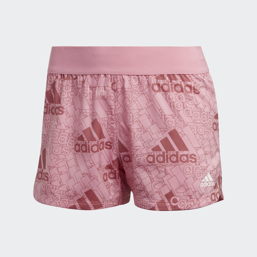 

adidas Shorts Made for Training Logo Estampados Pacer Mujer, Bliss rosa/wonder rojo