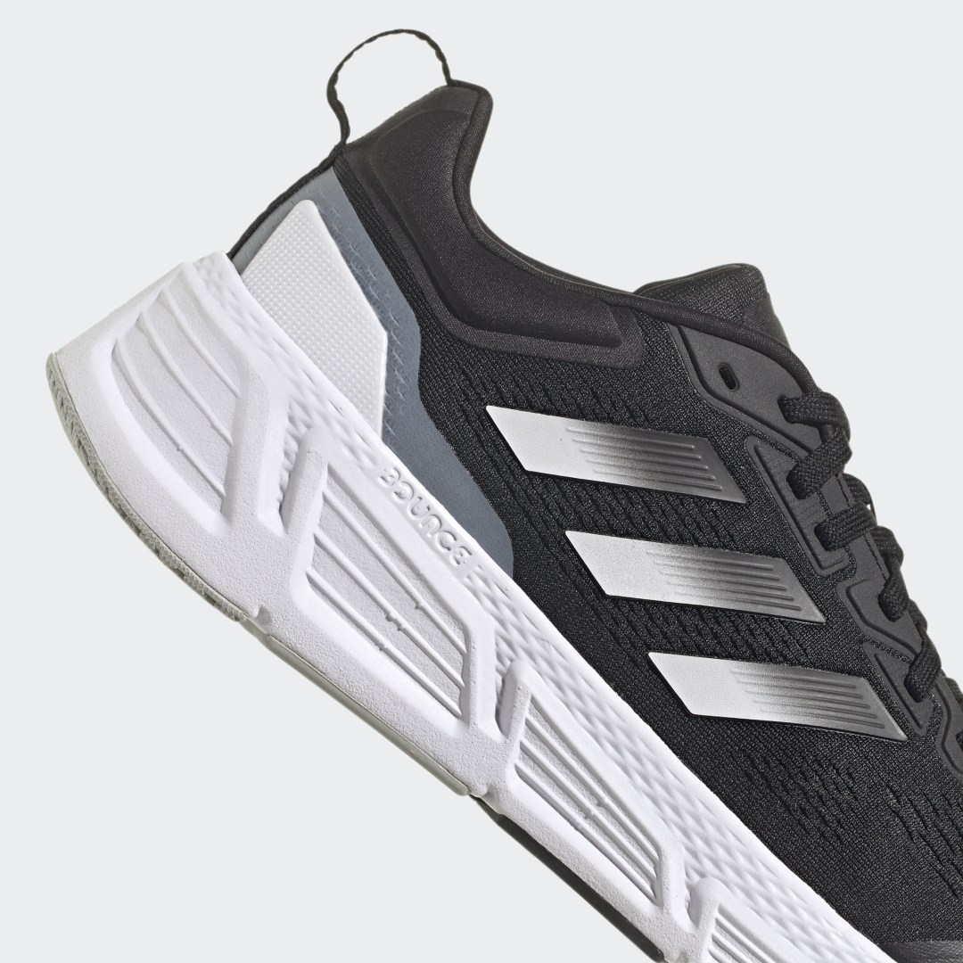 

adidas Tenis Questar Unisex, Negro/blanco/gris two