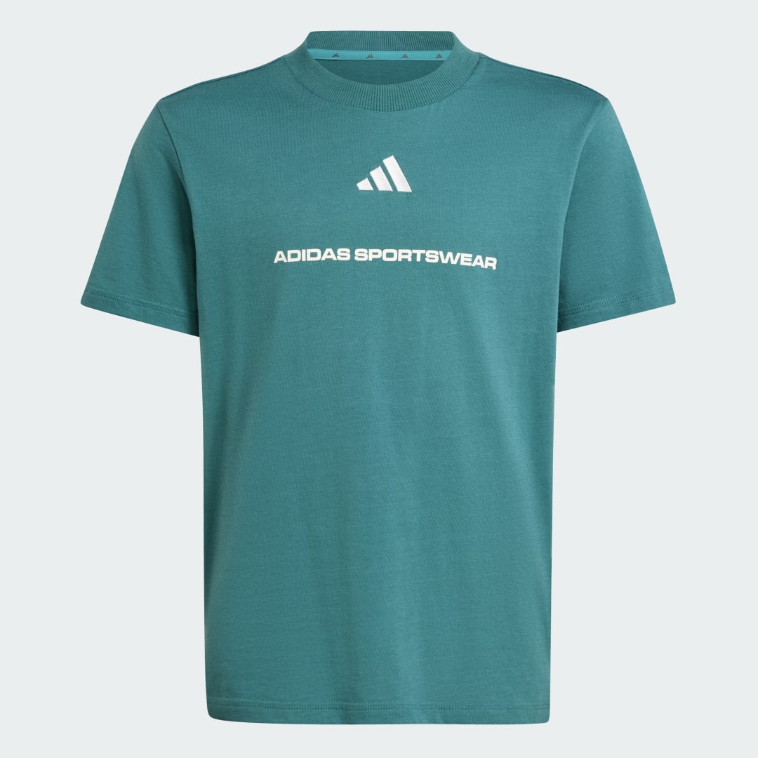Adidas Boys Slogan T-shirt van Enkele Jersey Kids