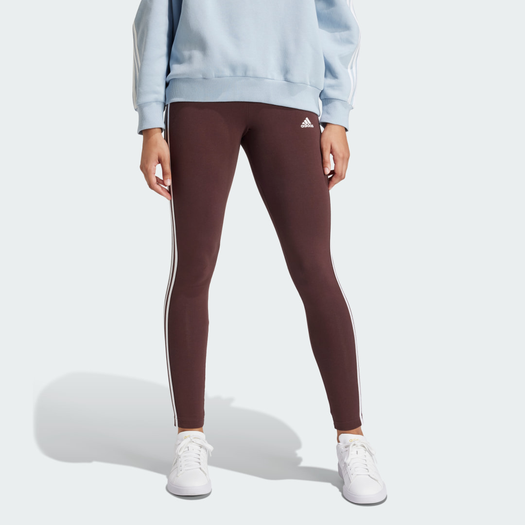 Adidas Badge Of Sport 3-Stripes Leggings Brown- Dames Brown