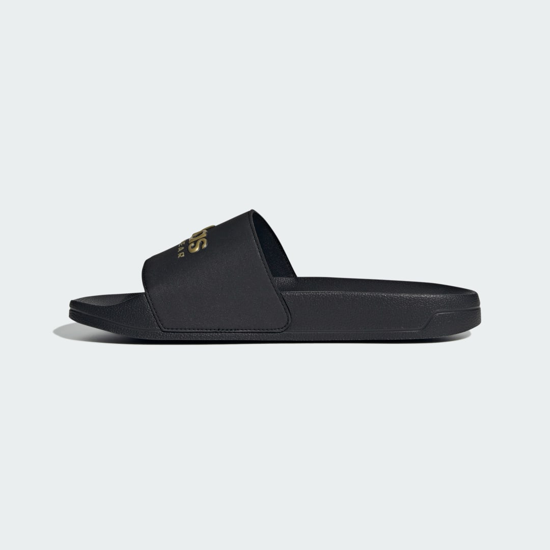 

adidas Sandalias Adilette Shower Unisex, Negro/negro/matte oro