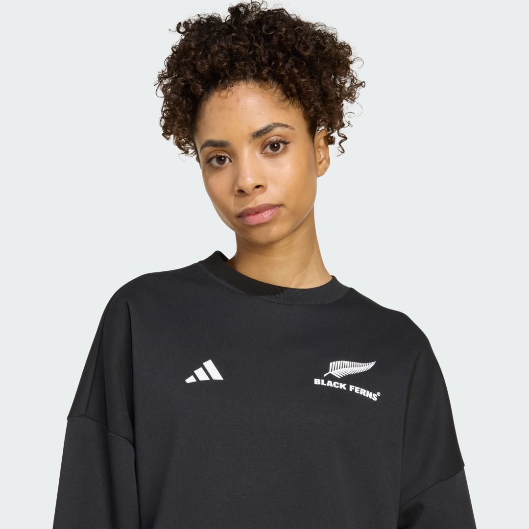 Adidas Black Ferns 3-Stripes Sweatshirt