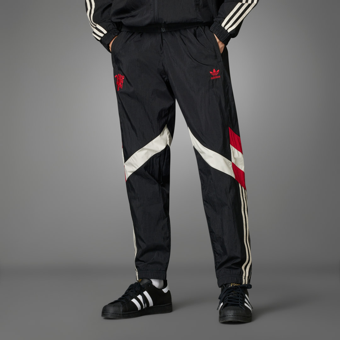 Adidas Originals Manchester United Originals Trainingsbroek Black Mufc Red- Heren Black Mufc Red