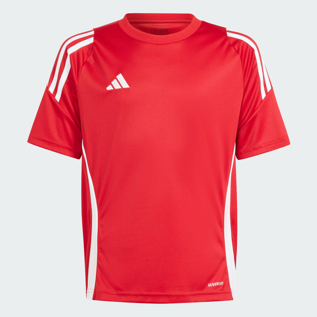 Adidas Perfor ce voetbalshirt TIRO 24 rood wit Sport t-shirt Polyester Ronde hals 152