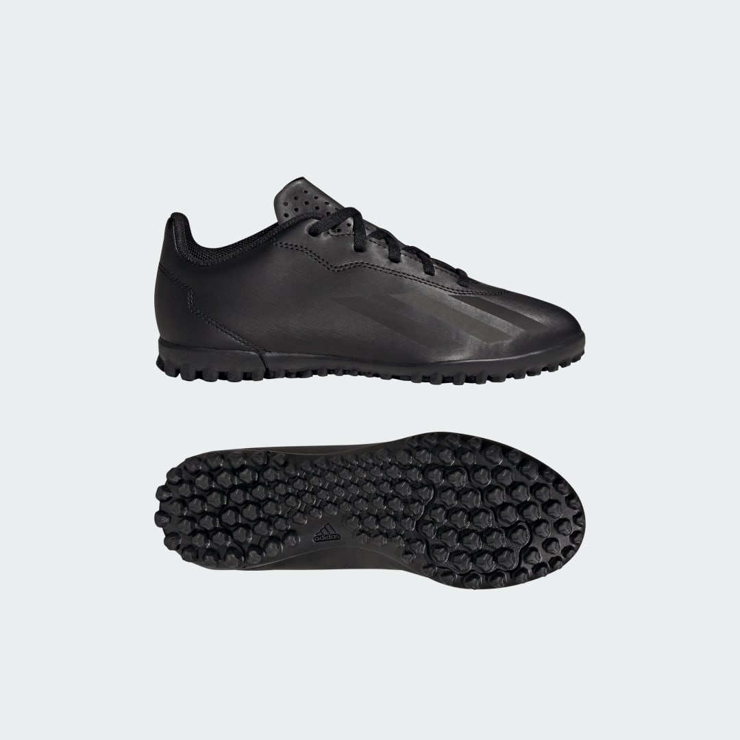 

adidas Calzado X Crazyfast.4 Pasto Sintético Niño, Negro/negro/negro