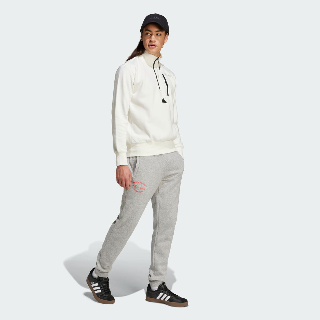 Adidas City Escape Fleece Sweatshirt met Halflange Rits