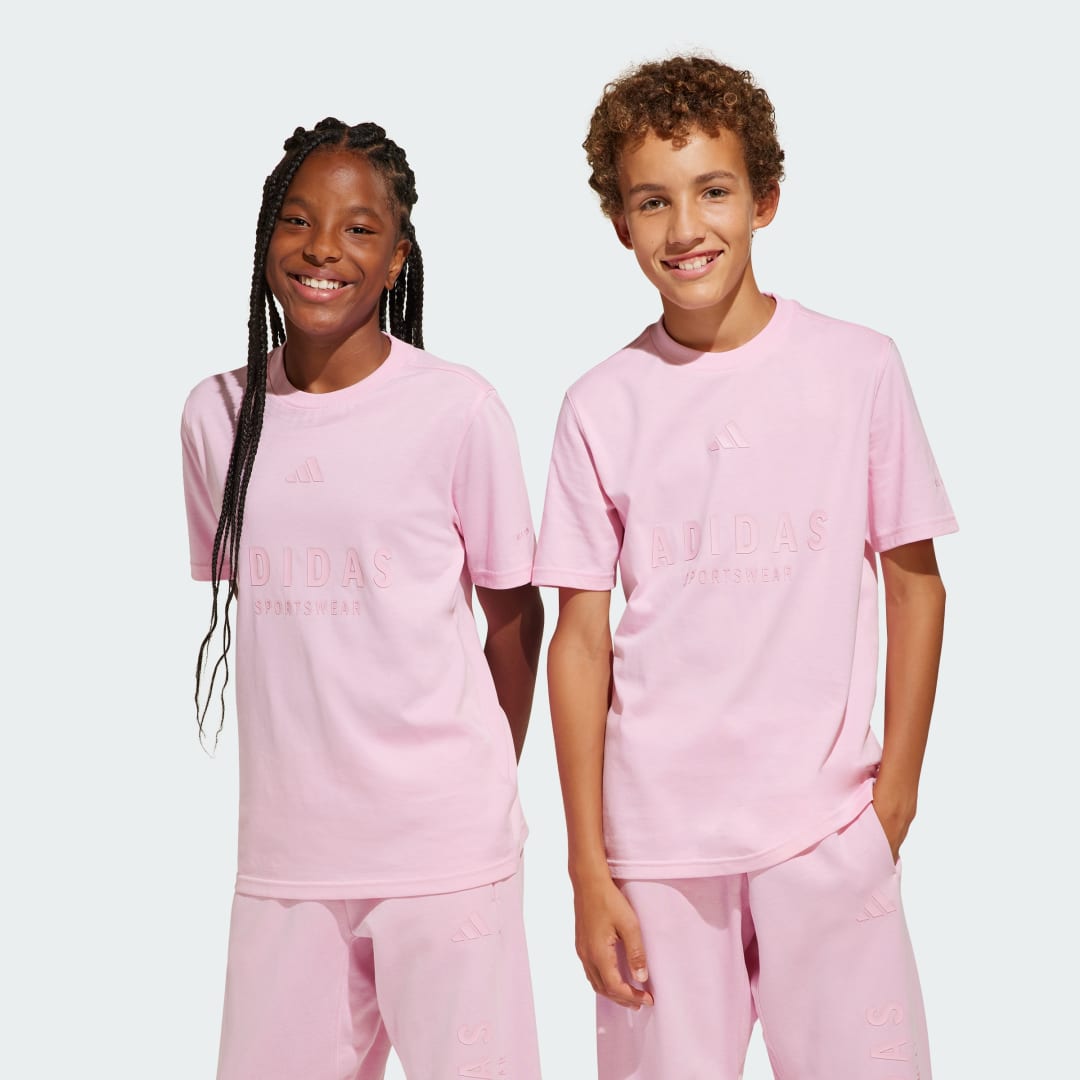 Polo enfant adidas J ALLSZN GFX T - vue 6