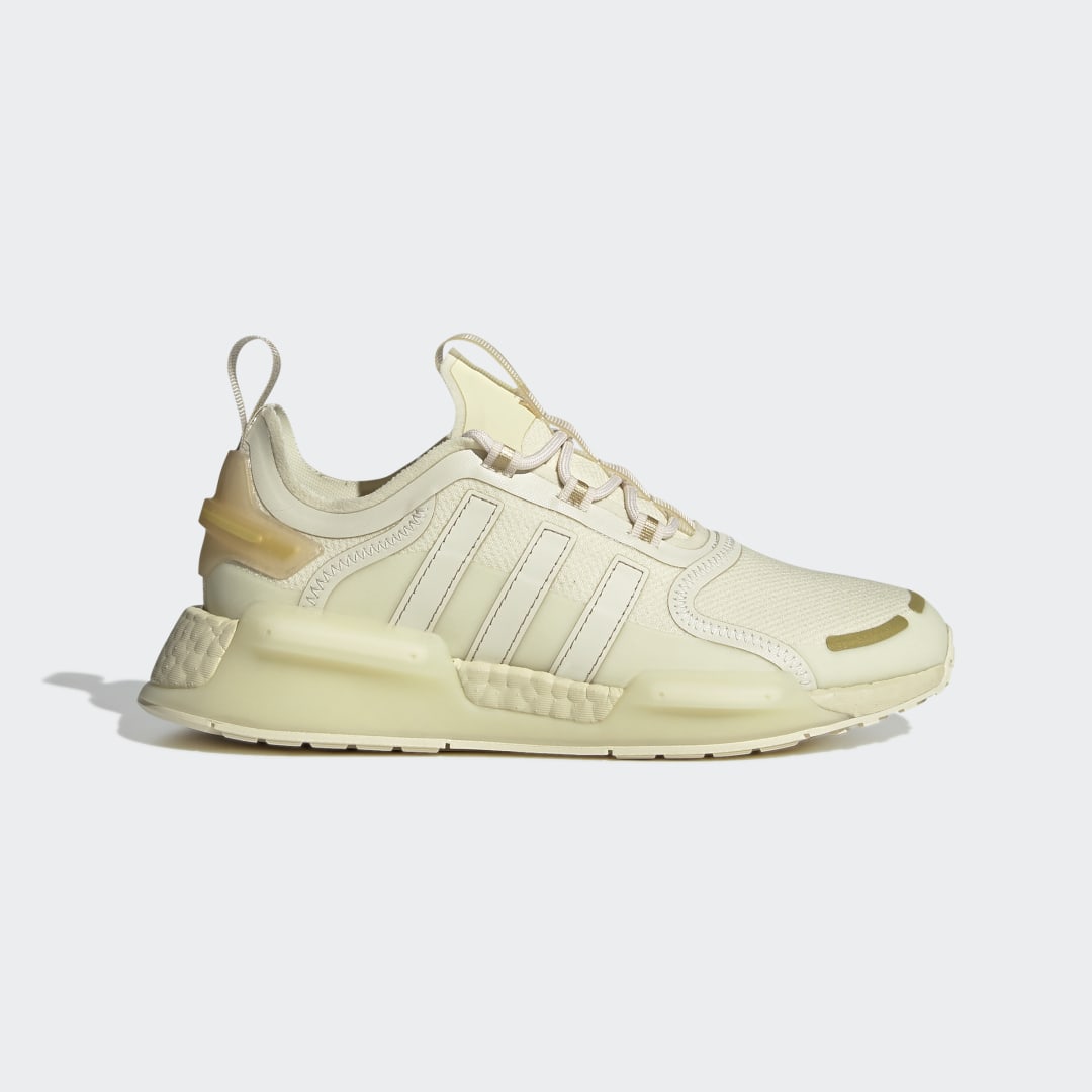 Adidas NMD damessneaker bruin, wit, geel, zilver en grijs