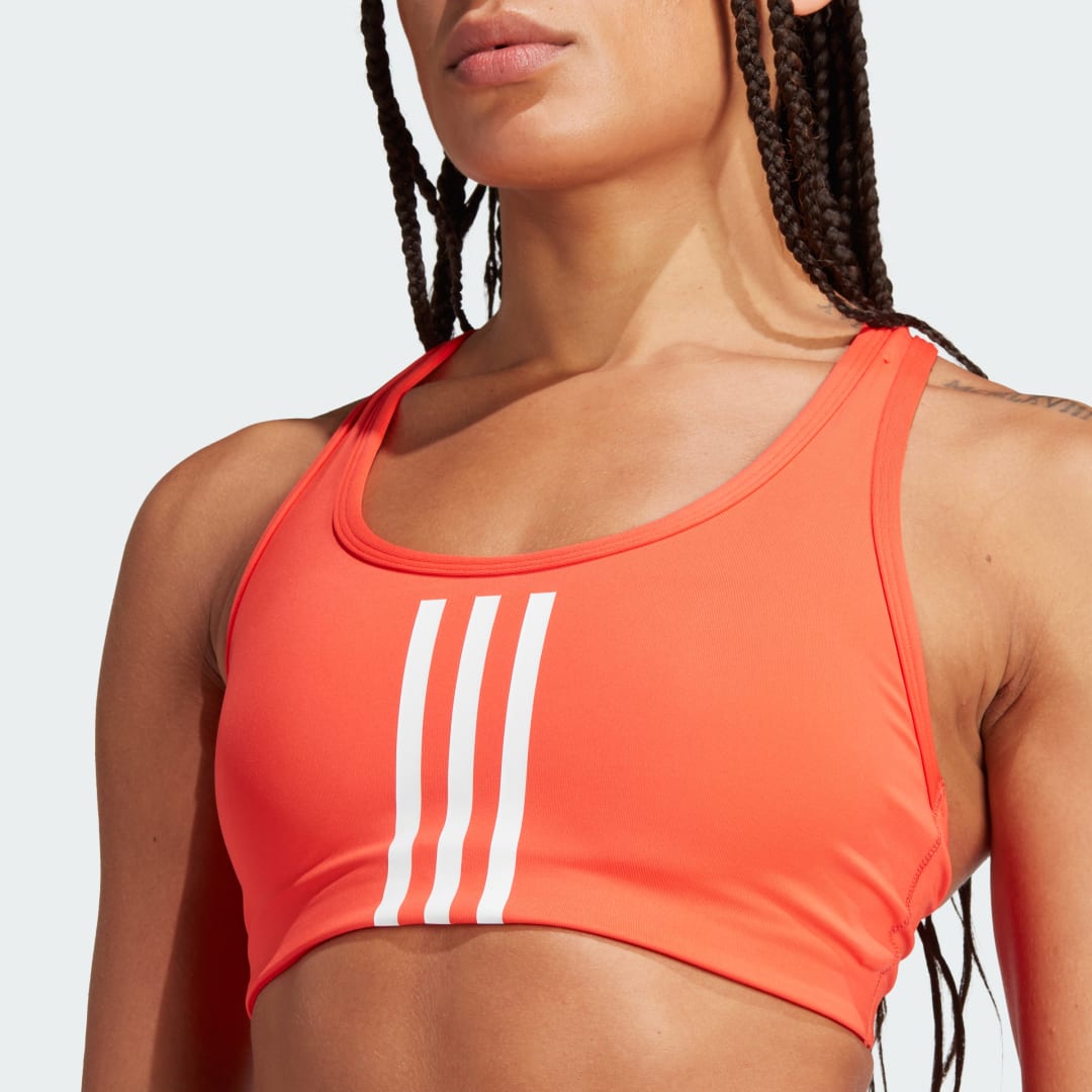 

adidas Top Deportivo Powerimpact Training Soporte Medio Mix Mat Iteration Mujer, Bright rojo
