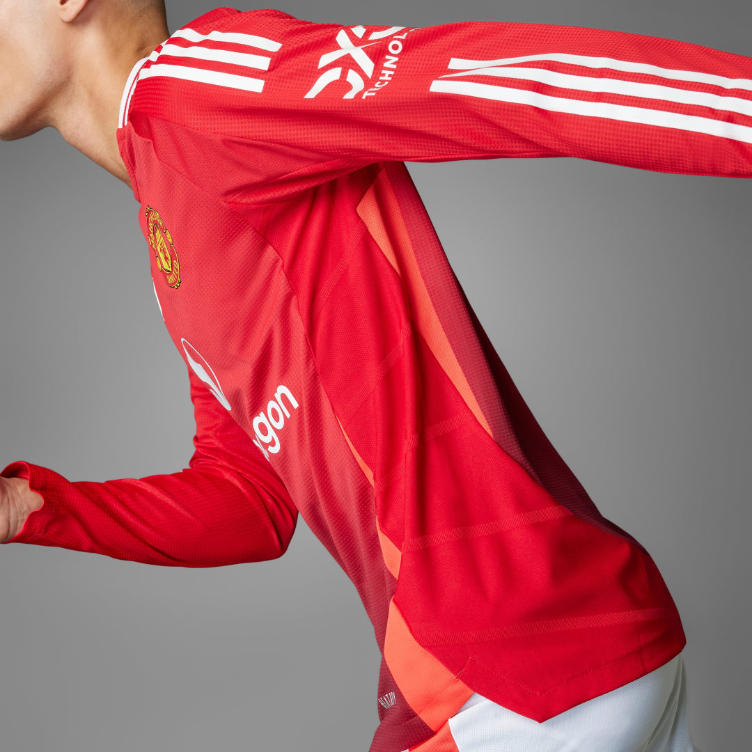 Adidas Manchester United 24 25 Authentiek Thuisshirt met Lange Mouwen