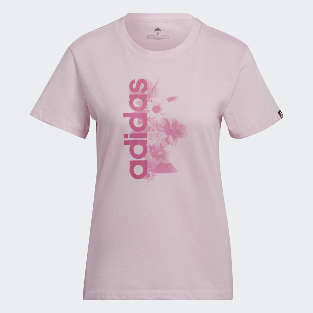 фото Футболка vertical logo soft floral adidas sportswear