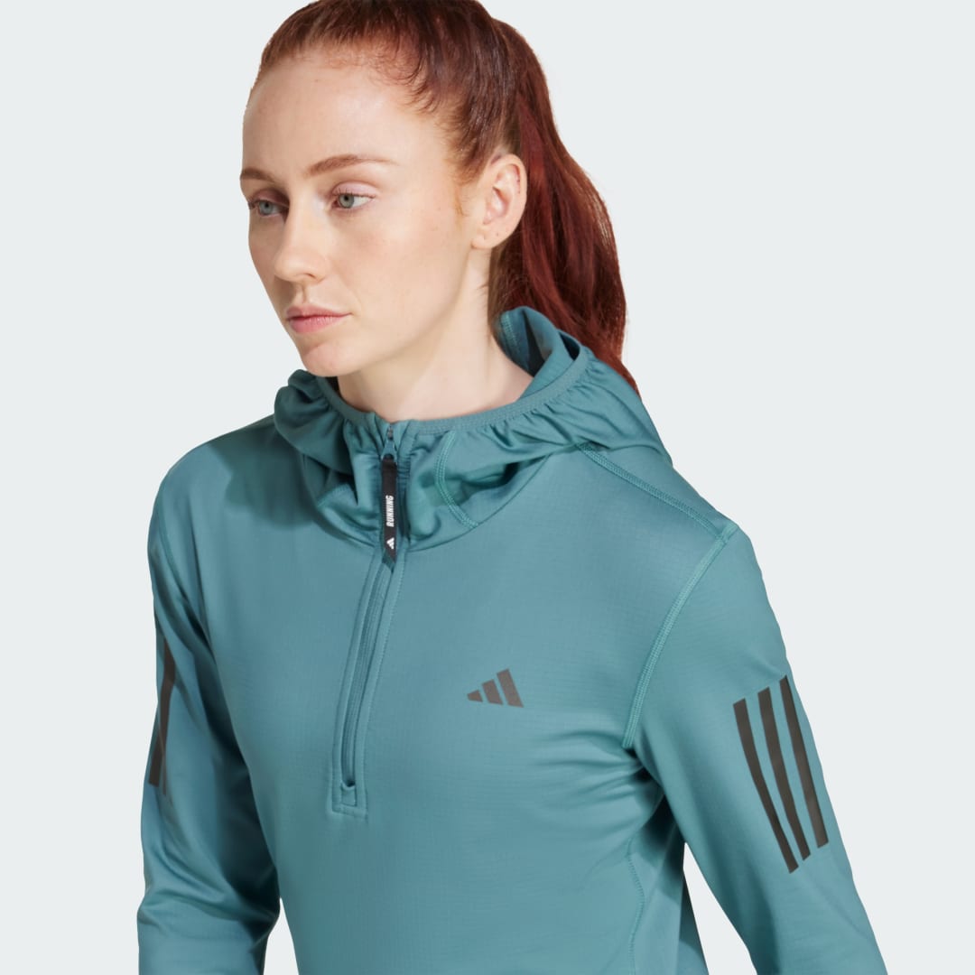 Adidas Own The Run Winterized Hoodie Met Halve Rits
