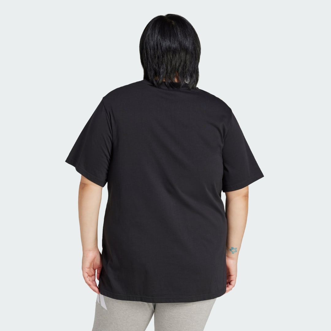 Adidas Essentials Big Logo Katoenen T-shirt (Grote Maat)