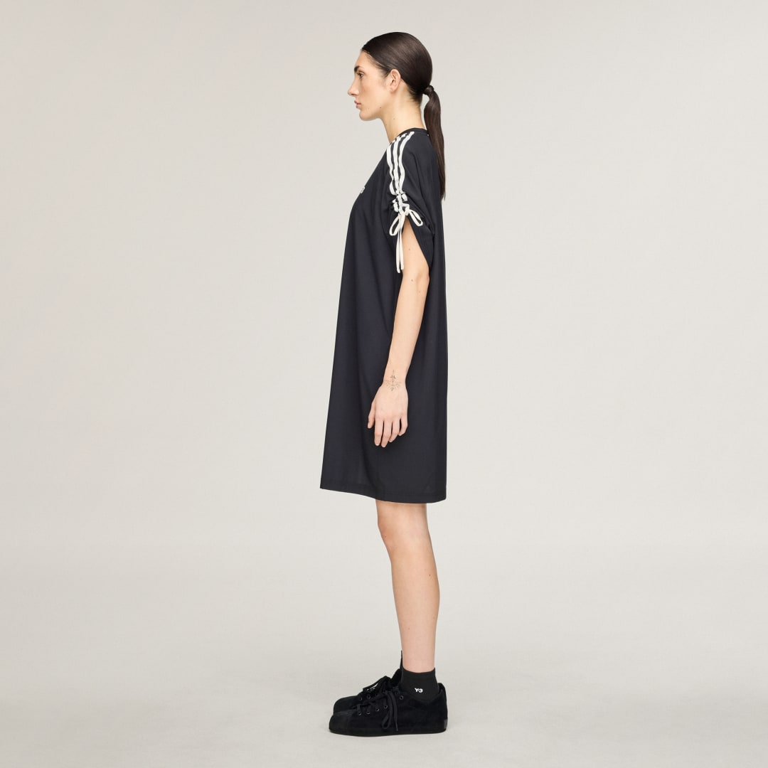 Thumbnail - Y-3 CINCH 3-STREIFEN OVERSIZED T-SHIRT-KLEID