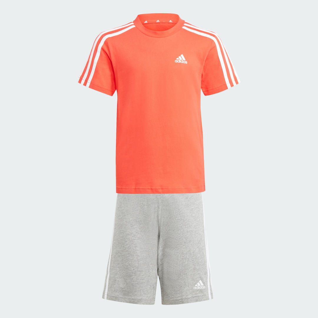 

adidas Conjunto de Polera y Shorts Essentials 3-Stripes Conjunto de Polera y Shorts Essentials 3-Stripes Niño  - Niño Originals, Bright rojo / blanco / blanco