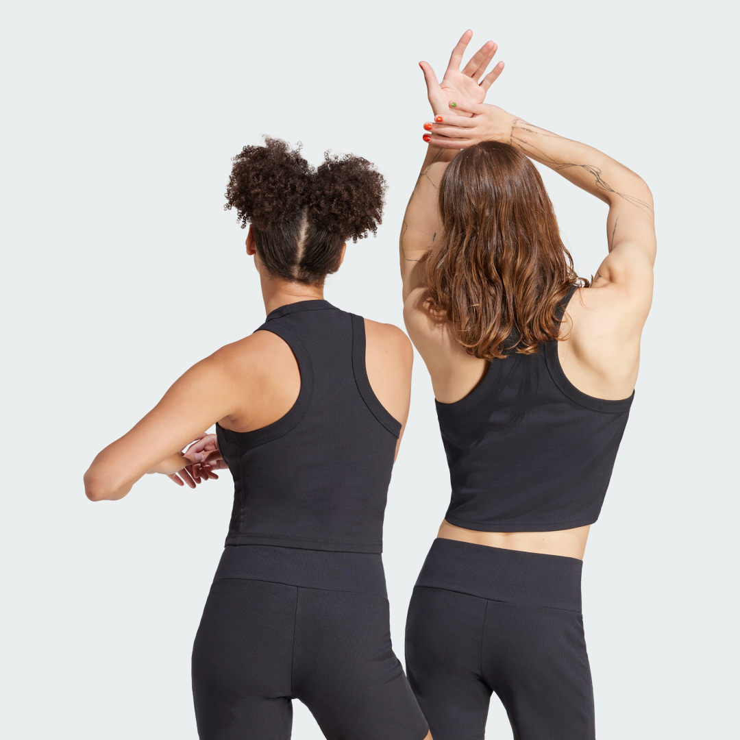 Adidas Lounge Ribbed Crop Tanktop