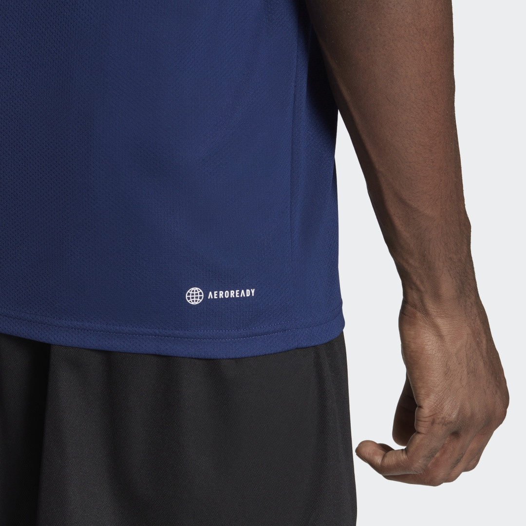 

adidas Playera Train Essentials 3-stripes Hombre, Dark azul/blanco